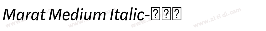 Marat Medium Italic字体转换